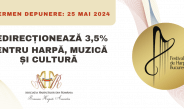 Direcționează 3,5% pentru Festivalul de Harpă București